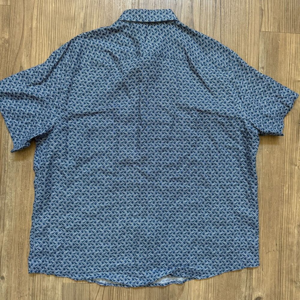 Untuckit Blue Patterned Casual Button Down Shirt - image 2